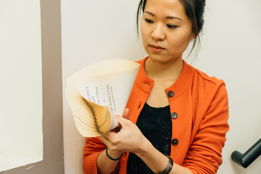 Samantha Huang installing at Waterstones