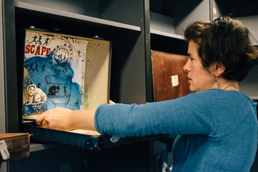 Alex Hirtzel installing at the Waterstones Hub